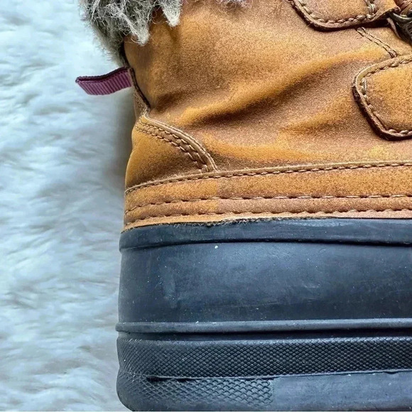 Joe Fresh Quick Close Winter Boots Brown & Pink Size 10 - Picture 11 of 16